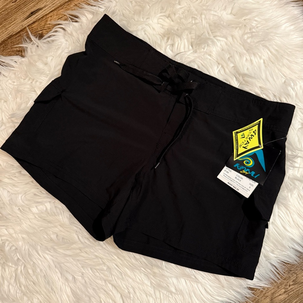Kanu Surf Breeze Women’s Black Board Shorts Size 6 Quick‎ Dry UPF 50+ NEW